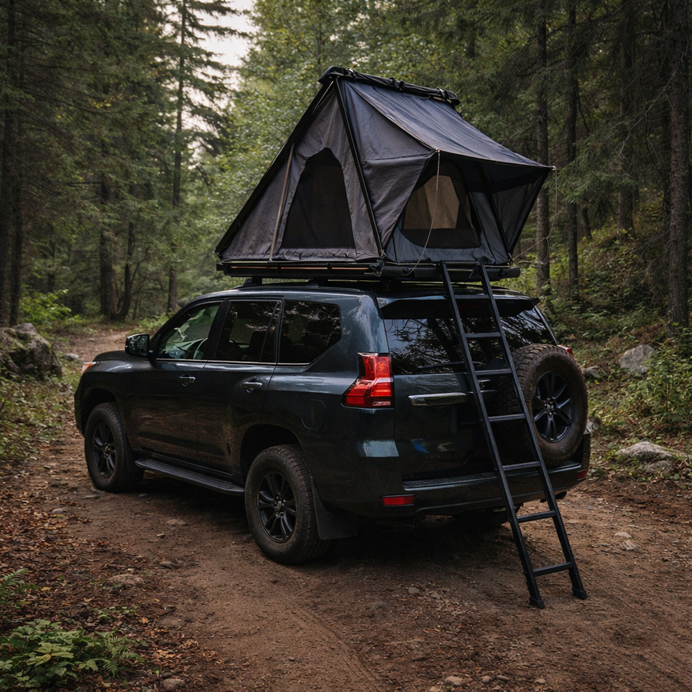 Tente de toit rigide 2 places – Coque aluminium, isolation thermique